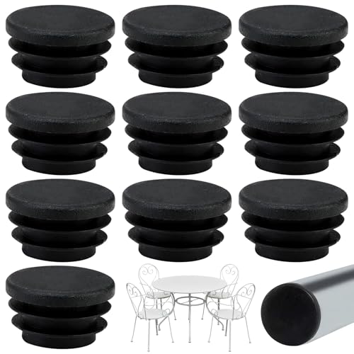 Lotbun 10 pcs Lamellenstopfen Rund 25/22/20mm für Rundrohr, Rundstopfen | Schutzkappen | Kappen, rohrstopfen, lamellenstopfen, Rohrabdeckung aus hochwertigem (22mm)