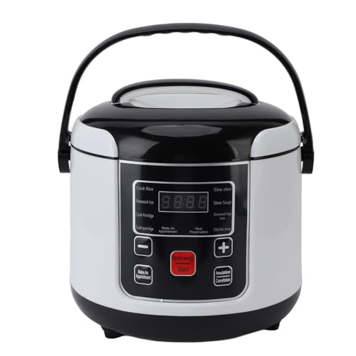 Auto Reiskocher, 2 L Auto Reiskocher, Reise Reiskocher 12 V für Auto mit Dampfkorb, Automatische Warmhaltung, 24 Stunden Langzeitreservierung, für Autos, Lieferwagen Usw