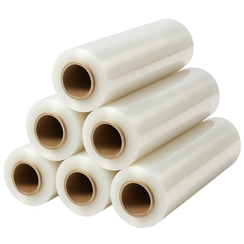 Freiziel® 6 x Stretchfolie 50cm 2,5 kg 23my (transparent) Wickelfolie, Packfolie, Palettenfolie, Dehnfolie