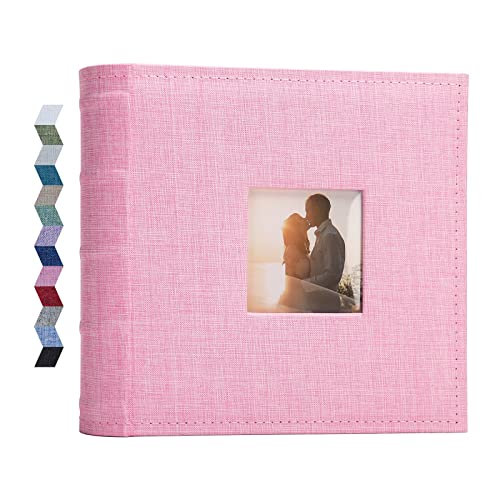 Vienrose Fotoalben, 10x15 Fotobuch, 200 Taschen, Leinen Rahmen Cover mit Memo Bereiche, Große Kapazität, Bilder Buch für Hochzeit, Familie, Baby, Urlaub