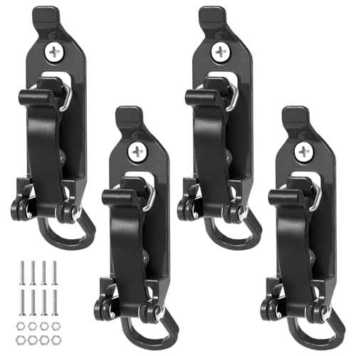 Faankiton 4STK Schaufelhalterung für Dachträger, Dachträger Zubehör Schaufelhalter, Gummi Dachträgerklemmen, Schaufelhalter Autodachträger Axthalter Kit, Metall-Gummiklemmen Dachträger (Schwarz)