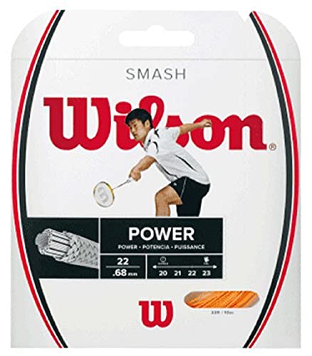 Wilson Badminton-Saite, Smash 66, 10 Meter, 0,68 mm Dicke, Orange, WRR9429OR