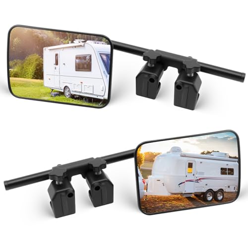 KAOLALI Wohnwagen Spiegel Auto, 2 Stück Universal Außenspiegel, Auto Doppel Seitenspiegel, Caravan-Spiegel, Universalspiegel für alle gängigen Fahrzeugtypen (2 Stück)