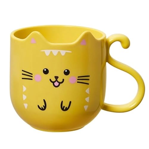 DFJOENVLDKHFE Zahnputzbecher und Mundwasserbecher: Tragbarer Mundwasserbecher for Familienreisen und Camping, modernes Design for das Badezimmer(Yellow)