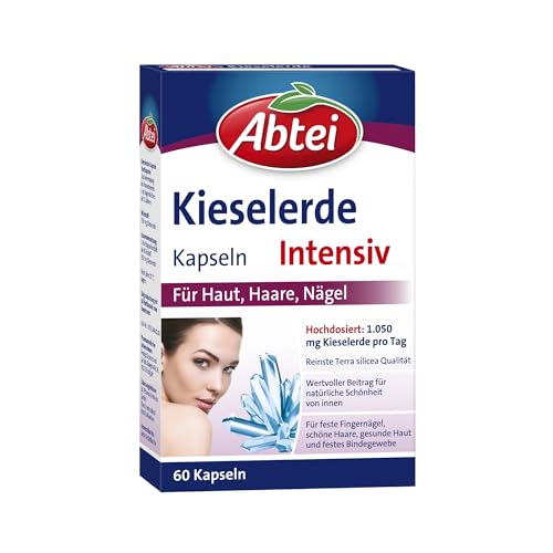 Abtei Kieselerde Intensiv Kapseln, 60 Stück, feste Nägel, schöne Haare, gesunde Haut und festes Bindegewebe, 1-er Pack (1 x 60 St.)