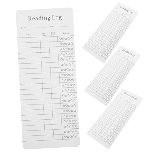 Tofficu 12 Stück Lesezeichen für den Bibliotheksausweis Leser lesezubehör Buchausleihe Hunde-Lesezeichen doppelseitige Lesezeichen Bibliothekskarten Buch-Tracker beschichtetes Papier Weiß