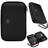 Harrows Darts Case Blaze Pro 6 | Darttasche für 6 Darts | Dartpfeiltasche & Dartpfeile Aufbewahrung | Schutz aus Eva-Material | Professionelles Dart Etui für 6 komplett montierte Pfeile (Schwarz)