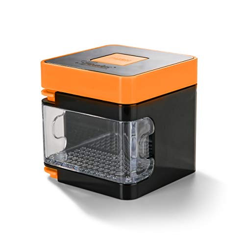Genius Nicer Dicer Spicy | 4 Teile | Gemüseschneider | Allesschneider | Zwiebelschneider Farbe Orange, A34156