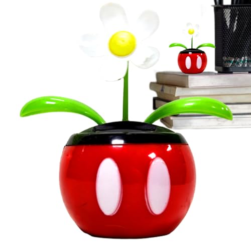 Solar angetriebenes Auto Swinging Flower Decor - Dancing Dashboard Toy - Outdoor Funny Figurine | Fensterbrettspielzeug, niedliche Solar mit Haltbarkeit, wetterfeste lustige Outdoor-Dekoration für Gar