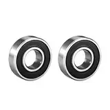 sourcing map 2 Stück 6001-2RS Kugellager doppelt abgedichtet 12mmx28mmx8mm Rillenkugellager