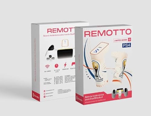 Remotto Battery Special Edition WORLDCUP - Ladegerät für kabellose PS4-Controller, +12 Stunden Laufzeit, tragbarer Akku, leicht zu transportieren, ohne Kabel, Spielen beim Laden - Lange Lebensdauer