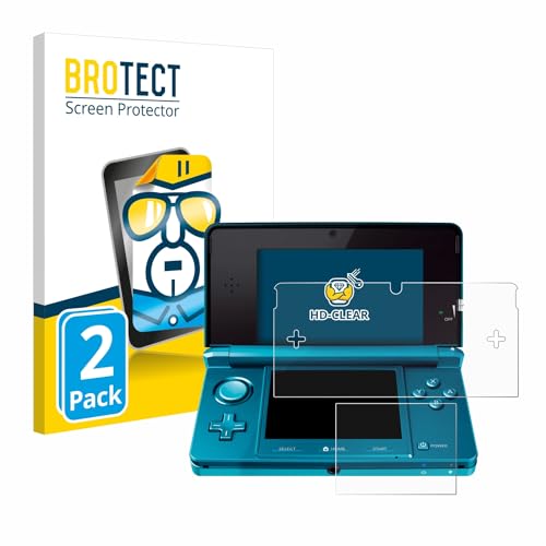 BROTECT (2 Stück Schutzfolie für Nintendo 3DS Displayschutz Folie Ultra-Klar