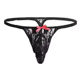 Clubwear Herren Sexy Slips Herren Jockstrap Sexy T-Back Unterhose Reizwäsche für Sex Männer Elastizität Slips Boxershorts Herren Männer G-Strings Sexy Unterwäsche Herren String Tanga Taillen Thongs