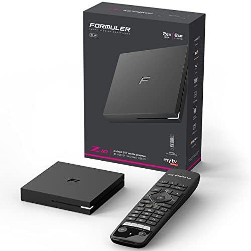 Formuler Z10 4K Ultra HD Android 10 IP-Receiver (60fps, HDR10+, Dual-Band WiFi, LAN, Bluetooth 5.0, USB 3.0, HDMI, 2 GB RAM & 8 GB Flash, Widevine L1 & L3, OTT Mediaplayer, schwarz)