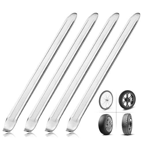 Cerkkapo 4 Stück Reifen Montiereisen, 30cm Montierhebel, Reifenmontierhebel aus Hochfestem Stahl, Reifenheber, Reifenmontage Werkzeug, für Motorrad, Fahrrad, Wagen, E Scooter