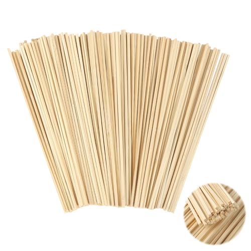 200 Stück Zuckerwatte Stäbe, 300mm x 4mm Zuckerwatte Stäbchen Zuckerwattestäbe, Holzstäbchen zum Basteln Stäbchen Bambusstäb für Basteln Modellbau DIY Handwerk Holzarbeiten