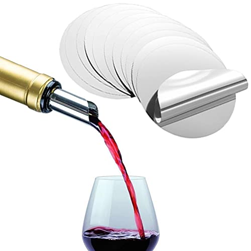LENTQIUTT 12-teilige Weinausgießer, tropffreie Weinausgießer, Aluminium-Weinausgießer,tropffreie Weinausgießer, Traubenblatt-Weinausgießer, wiederverwendbare tropffreie Weinausgießer