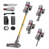 UNINELL HOME Akku Staubsauger,48000Pa/550W/65Mins Staubsauger Kabellos mit Selbststehende,1.6L Akkustaubsauger mit Anti-Tangle-Bürste,LED Touchscreen,Super Leise für Hartböden Teppiche Tierhaare Auto