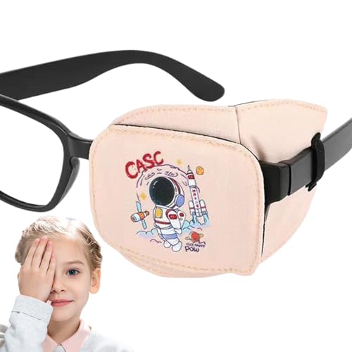 Brille Augenklap - Weiche Baumwollschattierungsabdeckung für Kinder und Erwachsene, Amblyopia Aid | Wiederverwendbarer und komfortabler Sehkorrektur -Patch, leichter Occluder für die faule Augenbehand