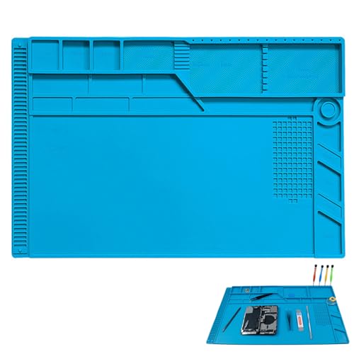 Magnetische Lötmatte, 55x 35cm Magnetische Elektronik Reparaturmatte, Silikon Lötmatte, Hitzebeständige Reparaturmatte, für Elektronische Laptop Handy Reperatur