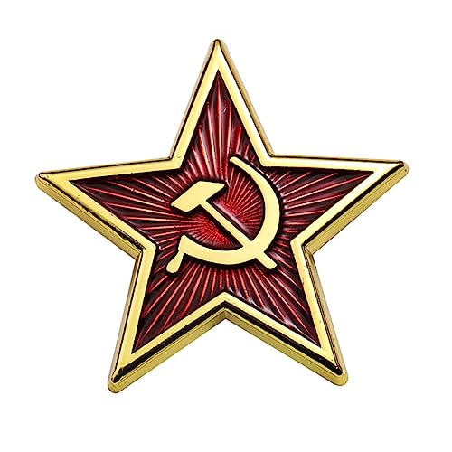 Roter Stern Hammer Sichel kommunist ische Abzeichen Mode Freiheit Gleichheit Pin russische Geschenke Sowjetunion Broschen für Frauen Männer