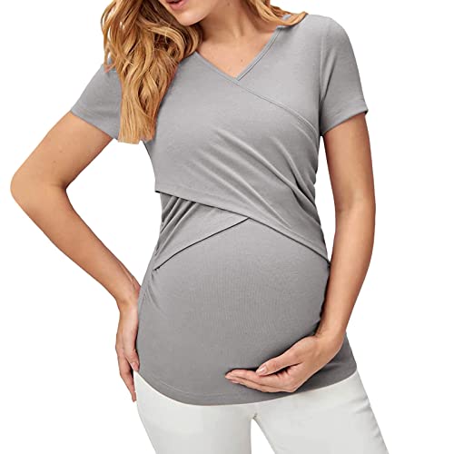stilloberteile damen sommer geschenk baumwolle schwangerschaft set kleidung kurzgröße sexy umstandskleidung schwarz frauen schwangere große größen stille umstandsmode stilltops mit bh kurz kurzarm