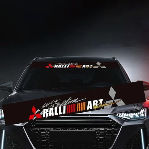 NMQDFRER Frontscheiben Aufkleber für Mitsubishi Outlander（5seats） 2019-2023,Windschutzscheiben Decal Vinyl Banner Auto Scheiben Dekoration Fahrzeug Fenster Aufkleber,B