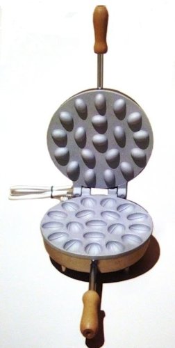 CBE 8080200 Backeisen für Ferratelle, Nussform, 19 cm, Spezialität der Abruzzen, Made in Italy