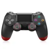 SWCTIM Wireless Controller für PS4,Game Controller Kompatibel mit PS4/Slim/Pro,Gamepad Joystick mit 3.5mm Kopfhörerbuchse,6-Achsen Gyro Sensor,Doppelter Vibration,Schwarz