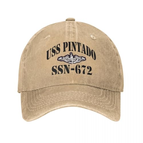 GUPUOOU USS Pintado (SSN-672) SCHIFFSLADEN Kappe Cowboyhut Fischerhut Weihnachtshut Mützen Mützen männlich DamenBaumwolle