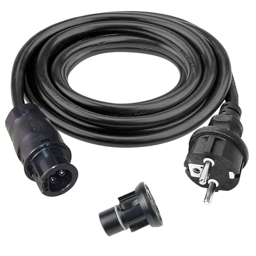 Betteri BC01 AC Kabel 3M, Balkonkraftwerk Anschlusskabel Betteri BC01 Buchse zu Schuko Stecker mit Endkappe zum Anschluss von Mikrowechselrichtern Deye, Envertech, TSUN, NEP