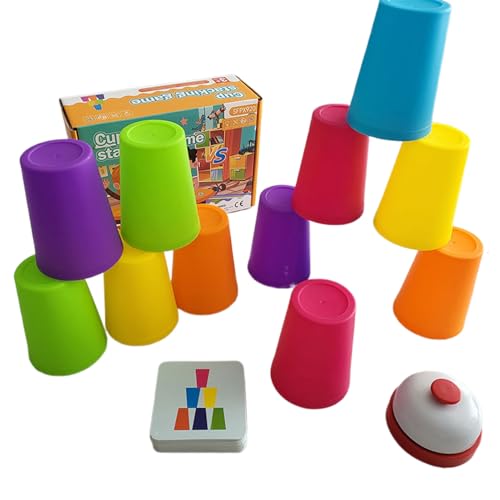 Bunte Stacking-Cups, Stacking Nesting Cups, Stacking Cup Set, Educational Stacking Cups, Educational Toy to Develop Fine Motor Skills Colorful Stacking Cup Set for Kids Quick Cups Game
