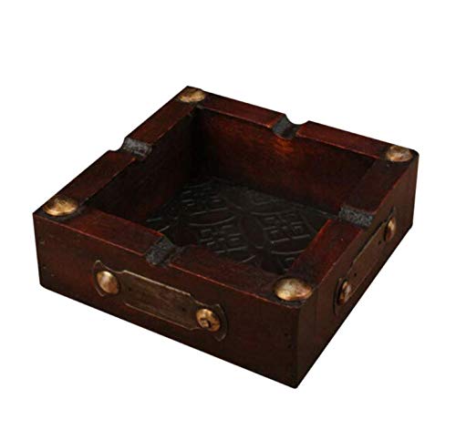 Gwill Praktische Boutique Vintage Holz Aschenbecher Zigarette Zigarre handgemachte Tabak Holzkiste Zigarettenreste für das Rauchen Convenience