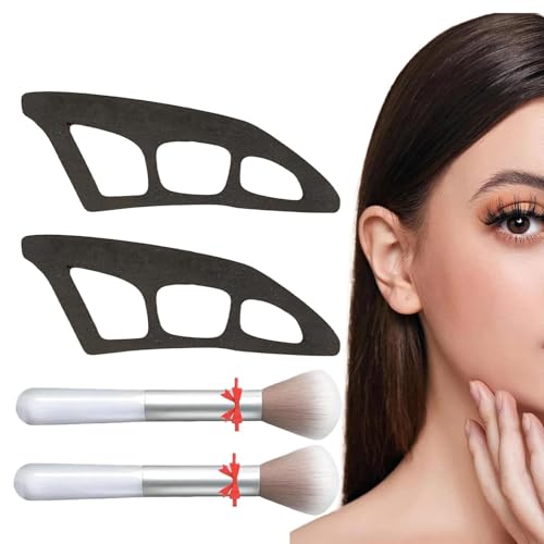 4 Stück Eyetour Lidschatten Schablone, 2025 Neue Lidschatten-Führungs werkzeug, Augen-Make-up-Hilfe mit Make-up-Pinsel, Quick Make-Up Eyetour Eyeshadow Tool