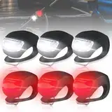 6 Stück Kinderwagenlicht Silikon: Wasserdichte LED Silikonleuchten, Kinderwagen Licht mit 3 Leuchtfunktionen, Kinderwagen Licht LED, Led Reflektoren für Kinderwagen, Kinderwagen Beleuchtung