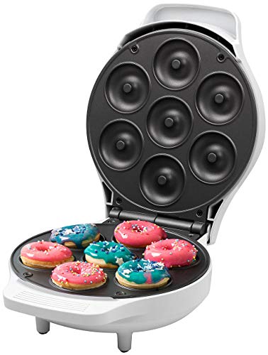 Rosenstein & Söhne Mini Donut Maschine: Mini-Donut-Maker, antihaftbeschichtet, 1.000 Watt (Donut Maschine für Zuhause, Donut-Waffeleisen, Haushalt)