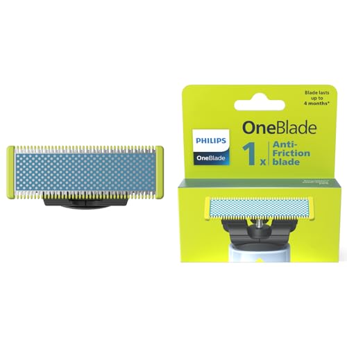 Philips OneBlade First Shave Klingen - 1x Anti-Friction Ersatzklingen, Rasieren von besonders empfindlicher Haut im Gesicht, QP215/50