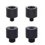 Lamkrtlp 4 Stück Gewindeadapter 3/8" auf 1/4" & 1/4" auf 3/8" Stativ Adapter, Stativ Schraube Adapter, Aluminium Metall Stativ Schraubadapter für Kamera, Lautsprecher, Mikrofonstativ, Einbeinstativ