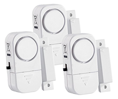 VisorTech Türalarm: 3er-Set Mini-Tür- und Fensteralarme, 95 db, 2 Jahre Batterielaufzeit (Fenster Alarmanlage, Mini Alarmanlage, Alarmanlagen Wohnmobil)