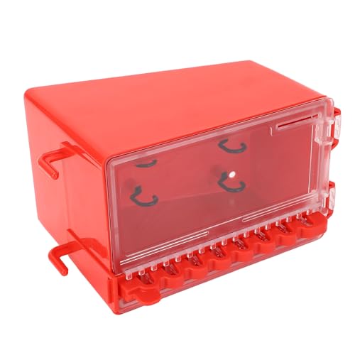 Lockout Tagout Gruppen-Lockbox Loto Box, Lockout Tagout Gruppenschlosskasten, Wandmontage Gruppenschloss 8 Loch Schlüsselstation mit Transparenter Platte für Fabriken