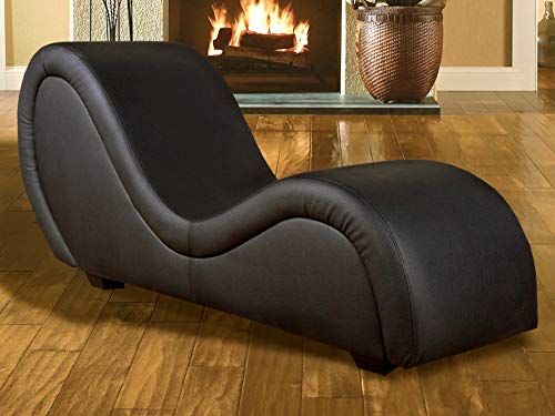 by nito XXL Sex Sofa Echtes Leder Erotik Couch Gamer Sessel Tantra Liege (schwarz, XXL)
