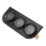 3-in-1 Multifunction Zusatzinstrumente mit LED, Triple Gauge Kit, 52mm Instrumente kfz, Öltemperaturmesser + Öldruckanzeige/Öldruckmanometer + Voltmeter für Auto/Truck (Schwarz)