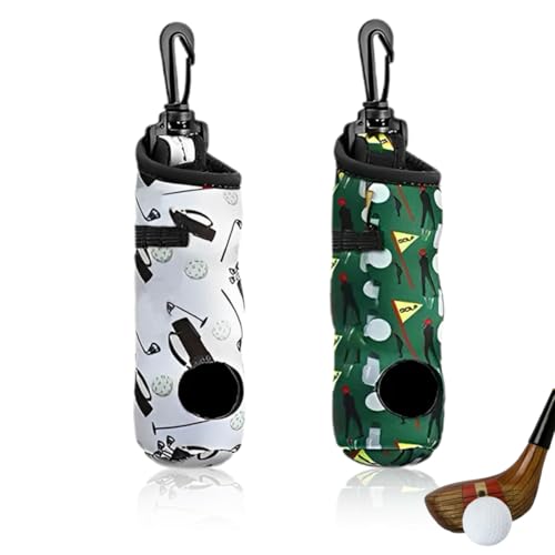 Golfballs Tragetasche,2 pcs Ball Tasche Tee Tasche Neopren Ball Tasche Halter Clip Utility Pouch, Tees Halter Tragetasche Tragetasche Gürtel Tasche Sport Zubehör