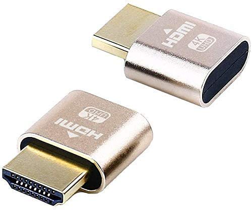 DTech 2er Pack HDMI Dummy Plug 4K Headless Ghost Display Emulator Kompatibel mit Windows Mac OSX Linux Unterstützung 4kx2k 1080x2160 für Computer Desktop