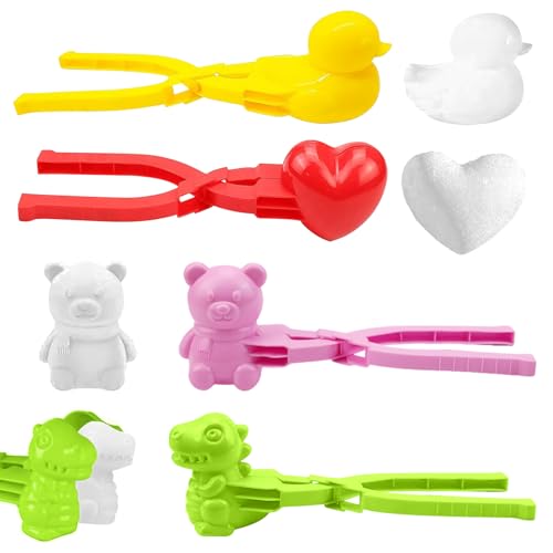 Schneeballzange, 4 Stück Schneeball Former, Schneeball Clip, Schneeball Maker Clips, Schneeball Maker Form, Schneeball Maker Spielzeug, für Schneeballschlacht Spiele, Winter Schnee Strand