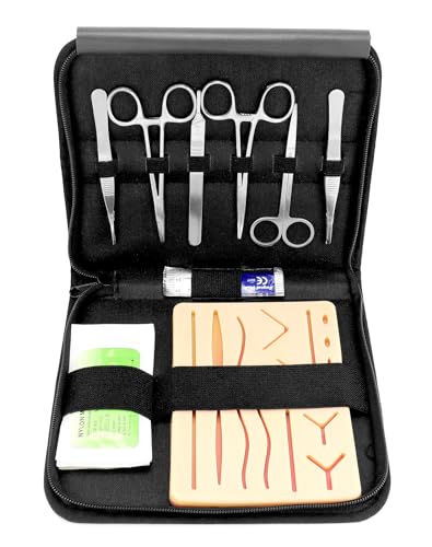 QWORK® Medizinisches Nahtset für Studium und Praxis, Wundnaht-Übungsset, geschenke für medizinstudenten