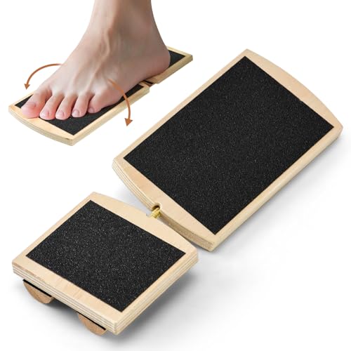 YAOZUP Einbeiniges Balance Board, Knöchel Fußtrainer Holz, Balance Board Sprunggelenk, Knöchelstärkungs Effektive Fußkräftigung und Fußstabilisierung für Knöcheldehnung, Haltungskorrektur