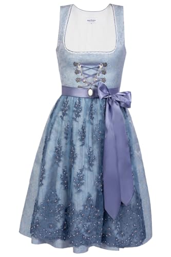 Edelnice Trachtenmode Kinder Dirndl Cloé 3-TLG. inkl. Bluse, Schürze und Charivari Gr. 92-164 (140)