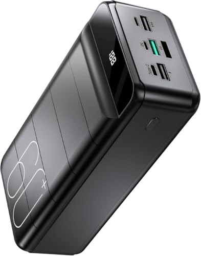 PDBEST Power Bank 60000mAh 22,5W Powerbank PD USB C Schnellladefunktion Externe Akku mit 4 Ausgänge und 3 Eingänge, kompatibel mit iPhone, Tablets, iPad usw