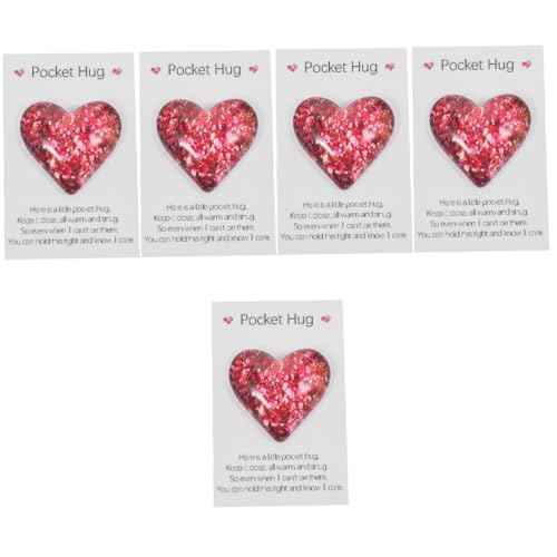 Ipetboom 5 Sätze Liebesgeschenk cafe intencion kafeemahler Kaffeestube geschenkeidee her decor Produkte Männer Deckel Karte Desktop-Glasherz-Bastelarbeiten Herzschmuck Papier